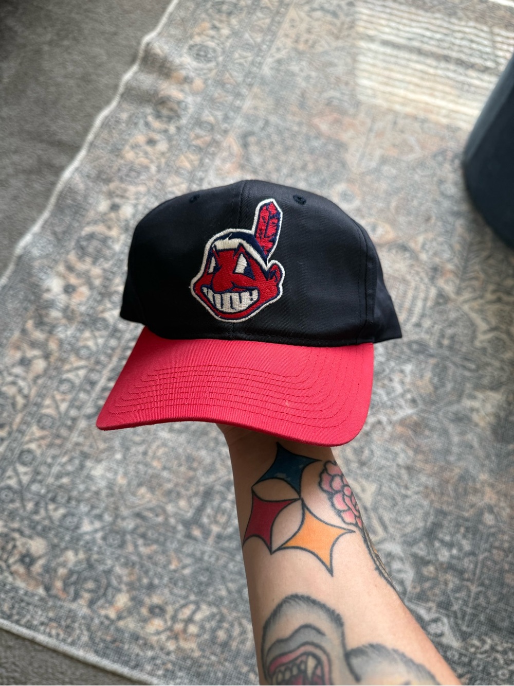 Vintage 90s Cleveland Indians Chief Wahoo SnapBack